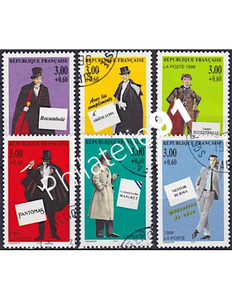 Timbre n° 3025 à 3030 oblitéré, Collection timbres France