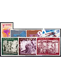 Année Compléte 1968, collection timbres Andorre
