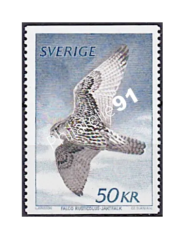 Suède, n° 1122, Rapace, Faucon Gerfaut, collection timbres Europe