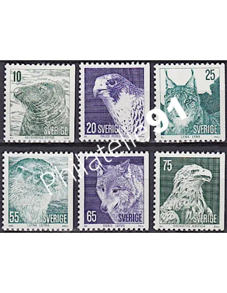 Suède, n° 796 et 801, Animaux, collection timbres Europe