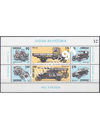 Suède, BF n° 8, voiture, collection timbres Europe