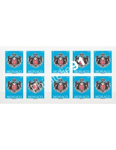 Monaco, Carnet n° 17, armoiries, collection timbres Monaco