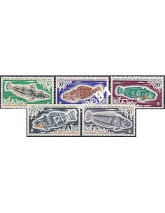 TAAF, n°  34 à 38, Poissons, collection timbres Dom-Tom