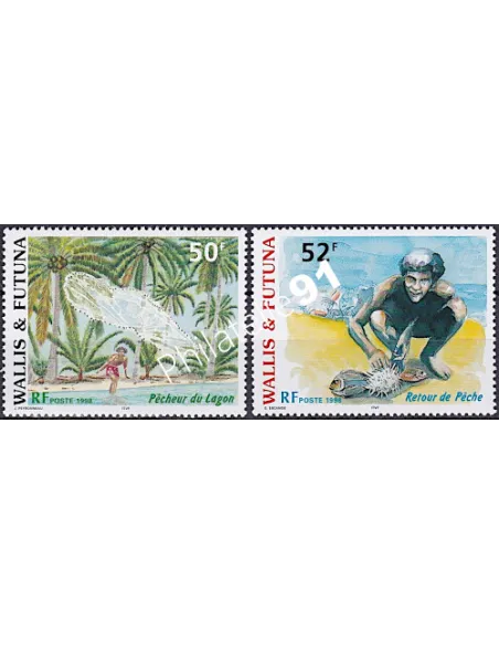 WALLIS ET FUTUNA,n° 518 à 519, collection timbres Dom-Tom