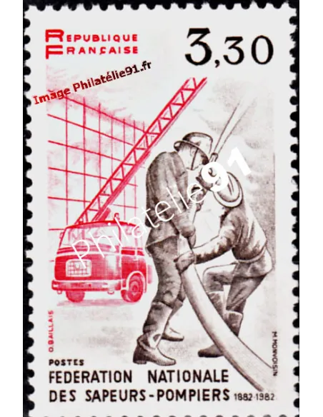 Timbre n° 2233 - Fédération nationale Sapeurs-Pompiers - FRANCE