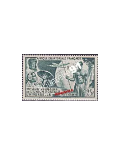 Timbre d'Afrique Équatoriale Française PA n° 54 - Poste Aérienne. UPU.