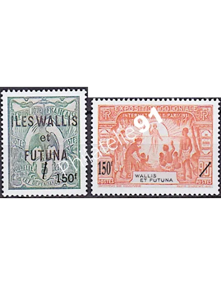 WALLIS ET FUTUNA,n° 649 à 650, collection timbres Dom-Tom