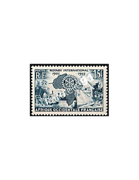 A.O.F. n° 53 - Cinquantenaire du Rotary, timbre des colonies françaises