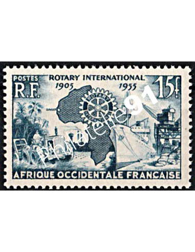 A.O.F. n° 53 - Cinquantenaire du Rotary, timbre des colonies françaises