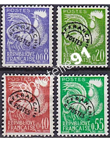 Timbres Préoblitérés n°  119 à 122, collection timbres France