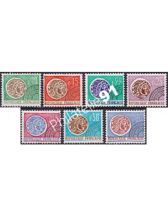 Timbres Préoblitérés n°  123 à 129, collection timbres France
