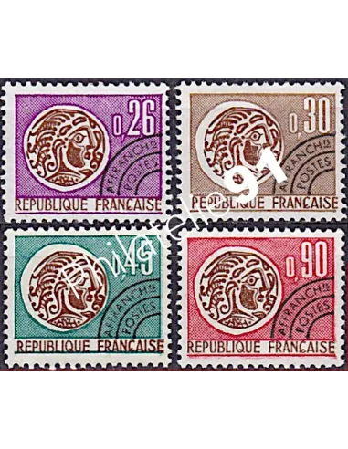 Timbres Préoblitérés n°  130 à 133, collection timbres France