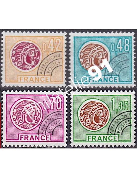 Timbres Préoblitérés n°  135 à 137, collection timbres France
