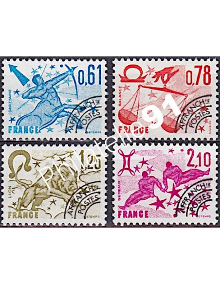 Timbres Préoblitérés n°  154 à 157, collection timbres France