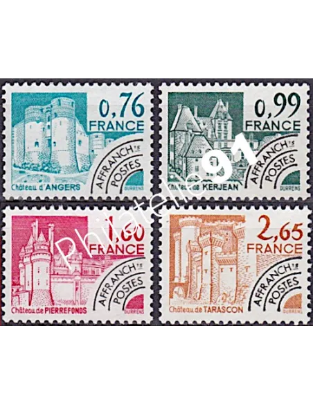 Timbres Préoblitérés n°  166 à 169, collection timbres France