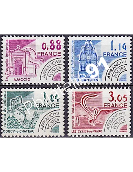 Timbres Préoblitérés n°  170 à 173, collection timbres France