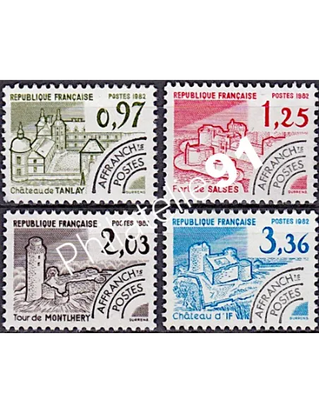 Timbres Préoblitérés n°  174 à 177, collection timbres France