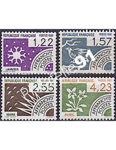 Timbres Préoblitérés n°  186 à 189, collection timbres France