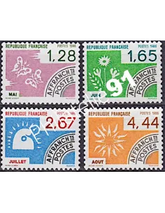Timbres Préoblitérés n°  190 à 193, collection timbres France
