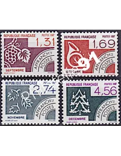 Timbres Préoblitérés n°  194 à 197, collection timbres France