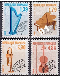Timbres Préoblitérés n°  202 à 205, collection timbres France