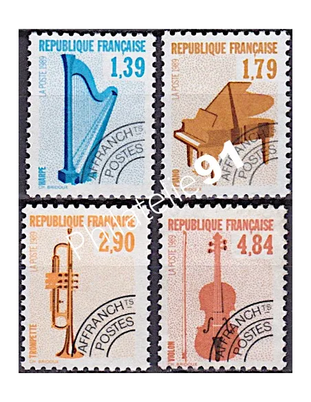 Timbres Préoblitérés n°  202 à 205, collection timbres France