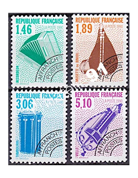 Timbres Préoblitérés n°  206 à 209, collection timbres France
