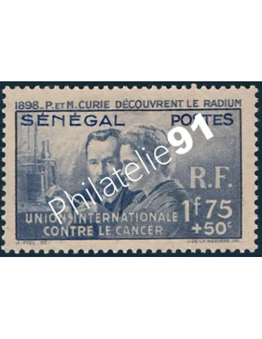 Timbre du Sénéral n°149, marie Curie, timbres des colonies françaises