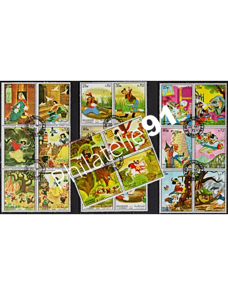 SHARJAH - Lot de 4 minifeuilles dessins animés