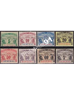 SÉNÉGAL, Taxe n° 4 à 11, collection timbres Colonies Françaises