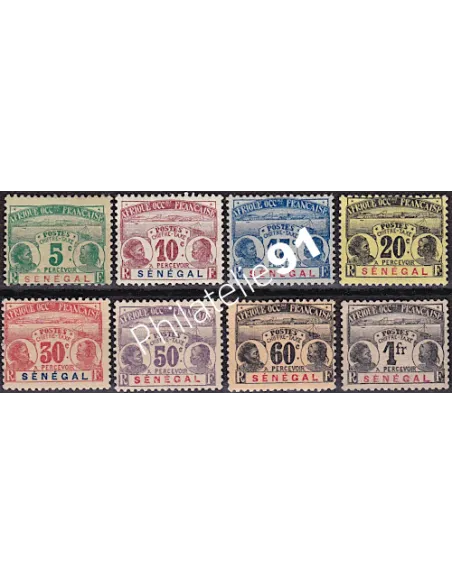 SÉNÉGAL, Taxe n° 4 à 11, collection timbres Colonies Françaises