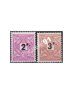 SÉNÉGAL, Taxe n° 20 à 21, collection timbres Colonies Françaises