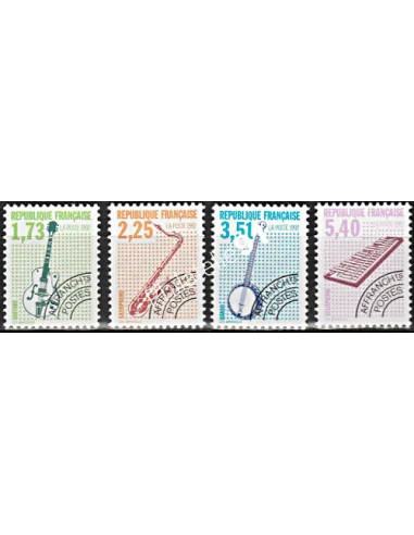 Timbres Préoblitérés n°  224 à 227, collection timbres France