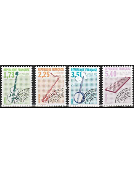 Timbres Préoblitérés n°  224 à 227, collection timbres France