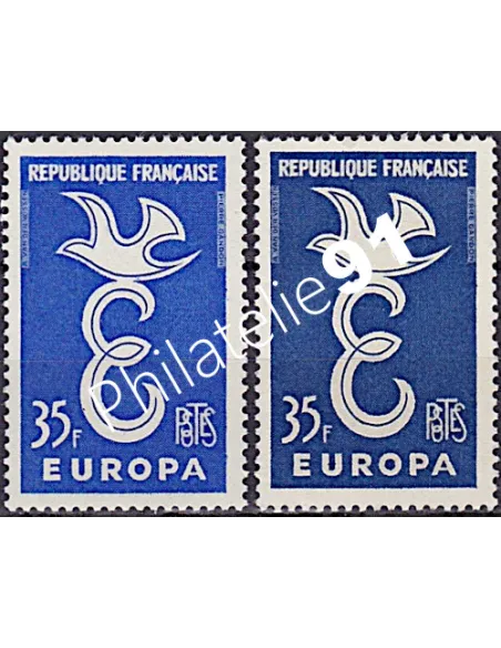 Variété sur n° 1174,Collection timbres France