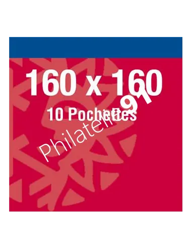 Pochettes 160 x 160 mm Double soudure fond noir, matériel philatélique