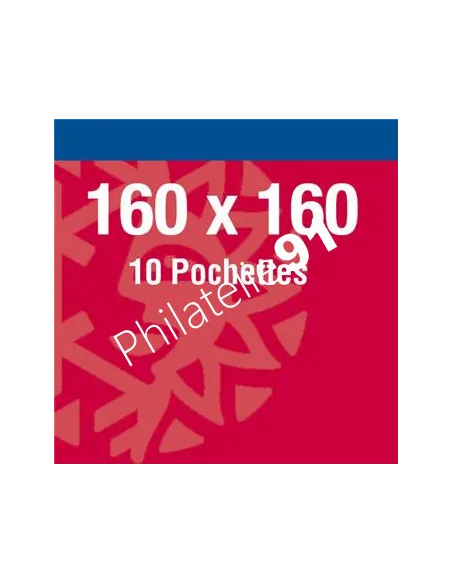 Pochettes 160 x 160 mm Double soudure fond noir, matériel philatélique