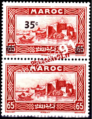 Timbre du Maroc n° 161a, timbres des colonies françaises