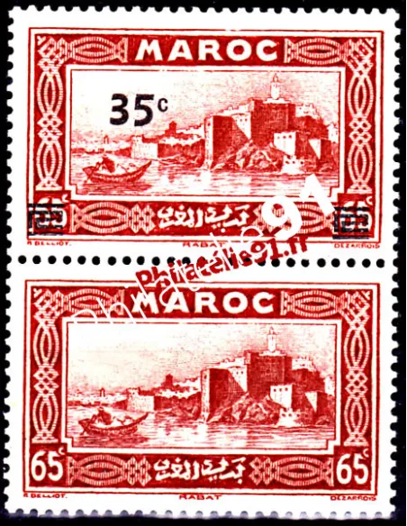 Timbre du Maroc n° 161a, timbres des colonies françaises