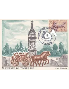 Carte postale, Journée du timbre 1963, Collection lettre France