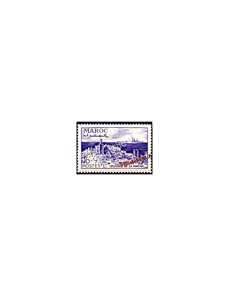 Timbre du Maroc n° 269, œuvres de la Marine, timbres des colonies