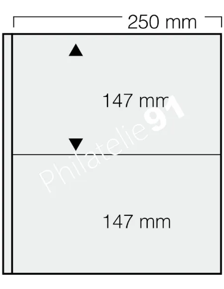 Feuilles GARANT SAFE, 2 bandes, matériel philatélique