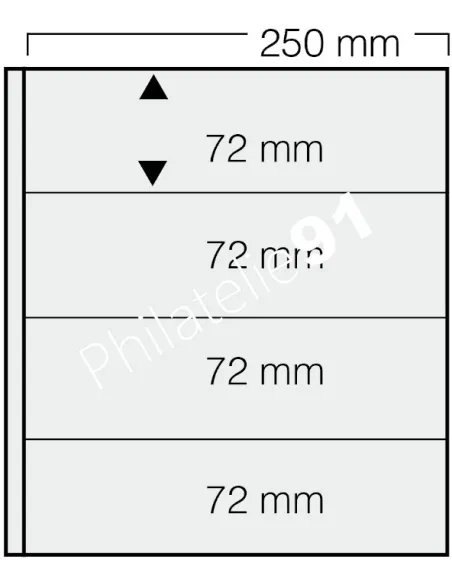 Feuilles GARANT SAFE, 4 bandes, matériel philatélique
