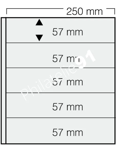 Feuilles GARANT SAFE, 5 bandes, matériel philatélique