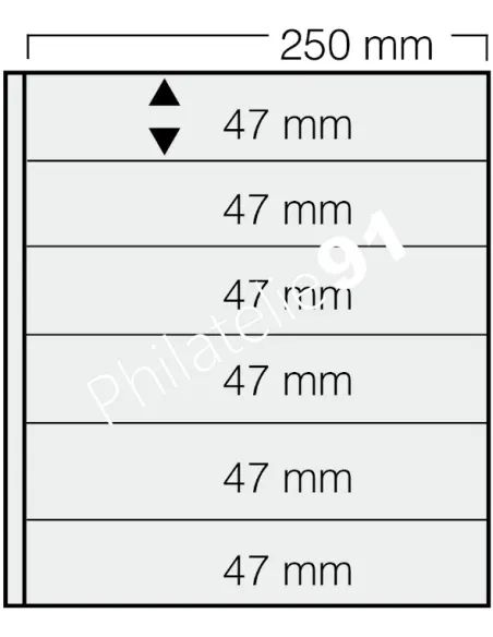 Feuilles GARANT SAFE, 6 bandes, matériel philatélique