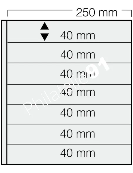 Feuilles GARANT SAFE, 7 bandes, matériel philatélique