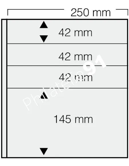 Feuilles GARANT SAFE, 4 bandes, matériel philatélique