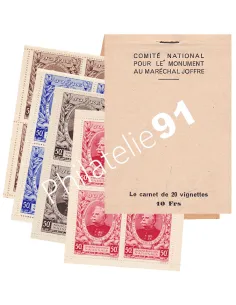 Carnet de vignette, Maréchal Joffre, collection vignette France
