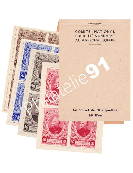 Carnet de vignette, Maréchal Joffre, collection vignette France