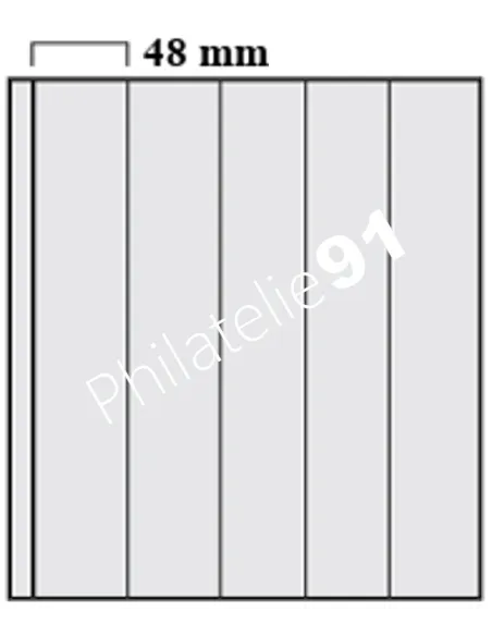 Feuilles GARANT SAFE pour roulettes, 5 bandes, matériel philatélique